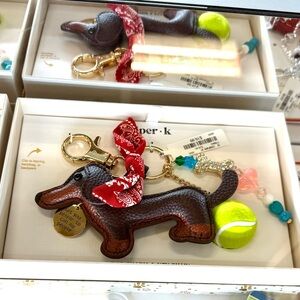 Piper DACHSHUND Dog LARGE Keychain with Red Bandana